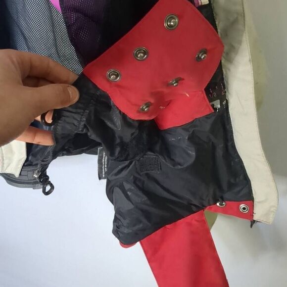 Volcom Nimbus Red Cream Colorblock Ski Snowboard Coat Riding M Medium - Picture 7 of 10